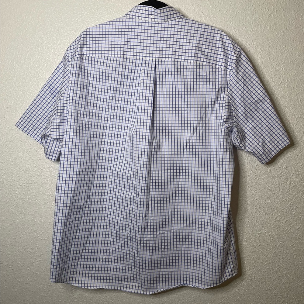 DULUTH WrinkleFighter Magnetic Closure Short Sleeve Plaid Dress Shirt Mens Large - Picture 2 of 8